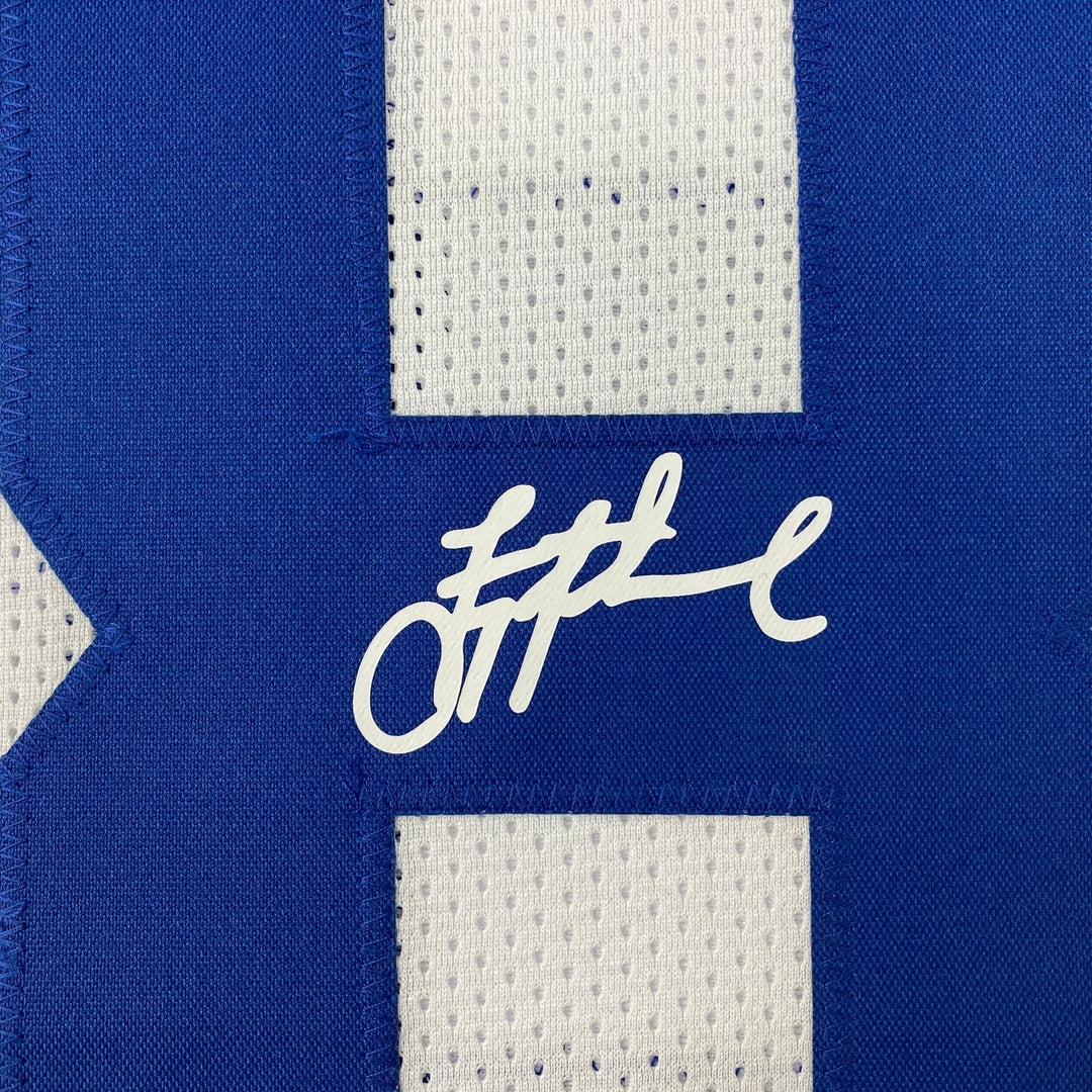 Facsimile Autographed Troy Aikman Dallas White Reprint Laser Jersey Size Mens XL