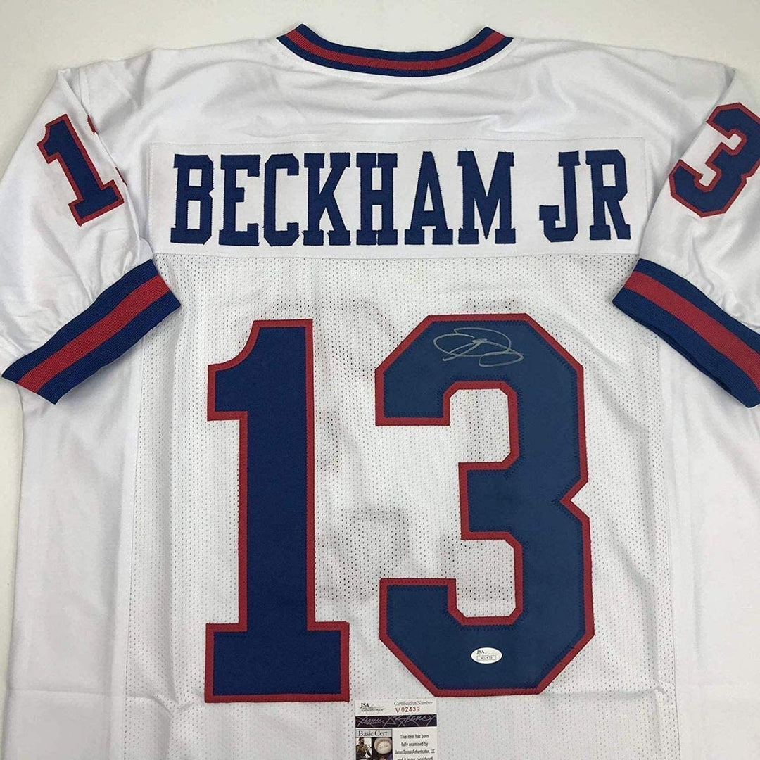 Autographed/Signed Odell Beckham Jr. New York Color Rush Jersey JSA COA