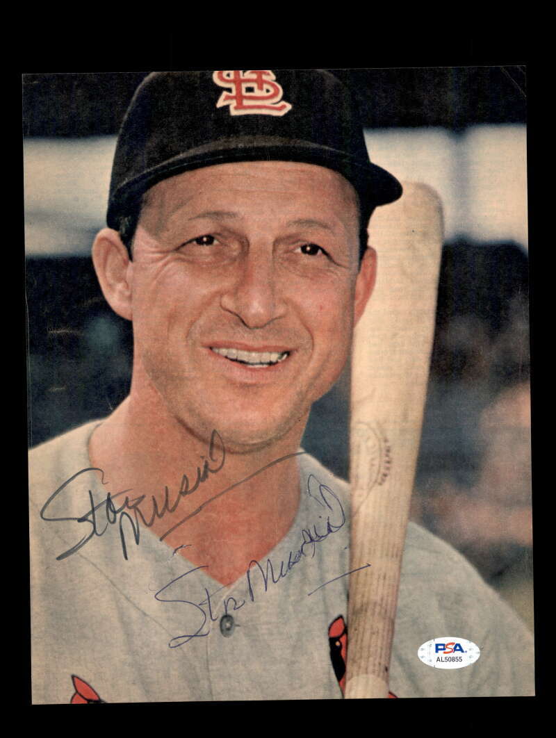 Stan Musial PSA DNA Signed  8x10 Vintage Photo Autograph Cardinals