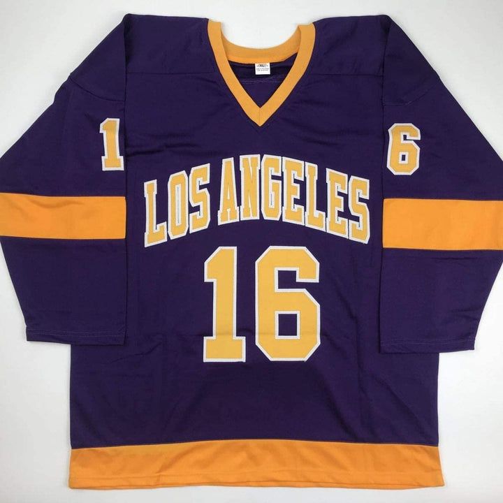 Signed MARCEL DIONNE HOF 92 Los Angeles LA Purple Jersey JSA COA