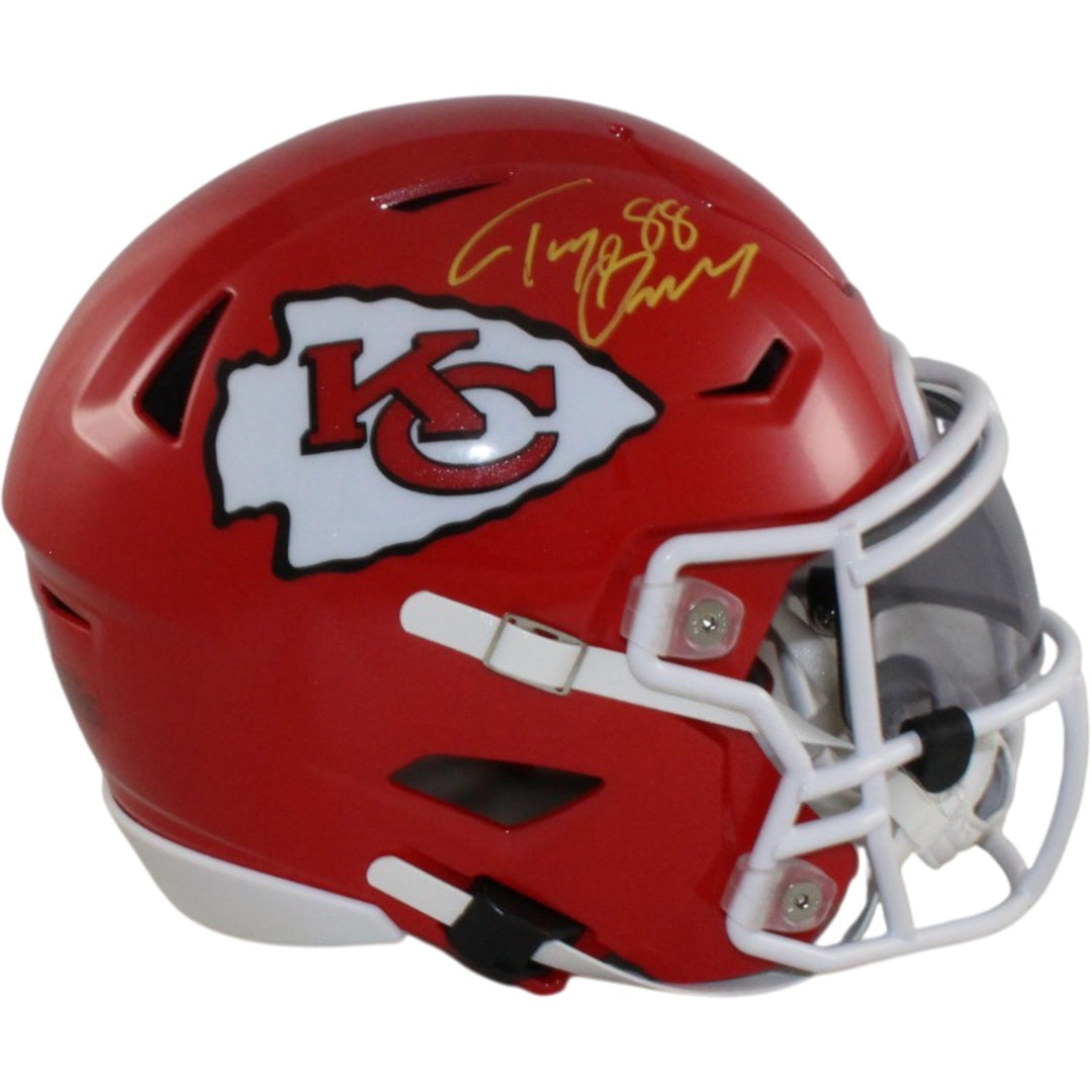 Tony Gonzalez Autographed Kansas City Chiefs Mid-Size Midi Helmet Beckett 56413