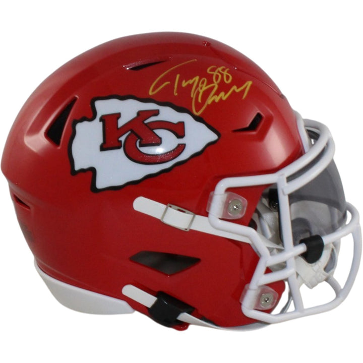 Tony Gonzalez Autographed Kansas City Chiefs Mid-Size Midi Helmet Beckett 56413