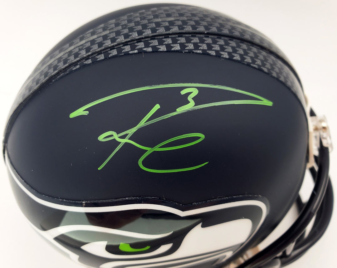 Russell Wilson Autographed Signed Seattle Seahawks Mini Helmet In Green RW Holo