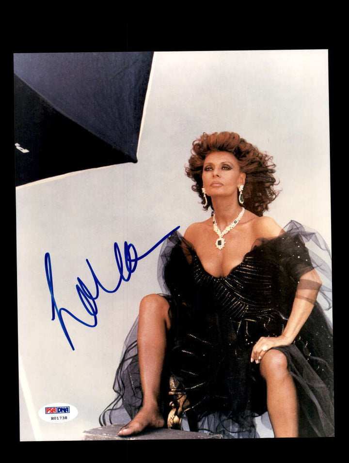 Sophia Loren PSA DNA Coa Signed 8x10 Photograph Autograph