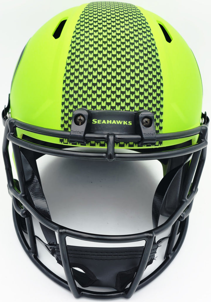 Earl Thomas III Signed Seahawks Rave Green Full Sz Rep Speed Helmet Beckett Wit