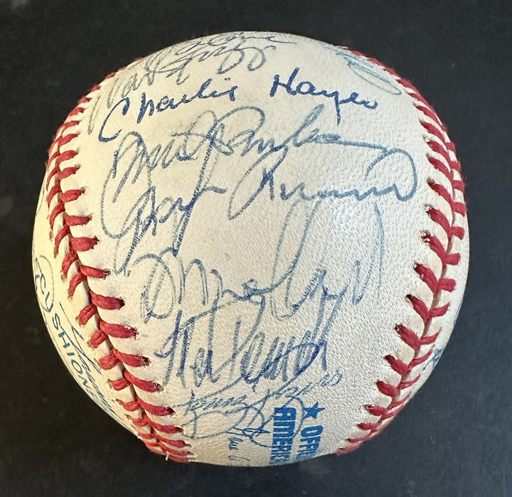 1996 Yankees World Series Team Signed Baseball Derek Jeter Rivera 33 Auto Psa