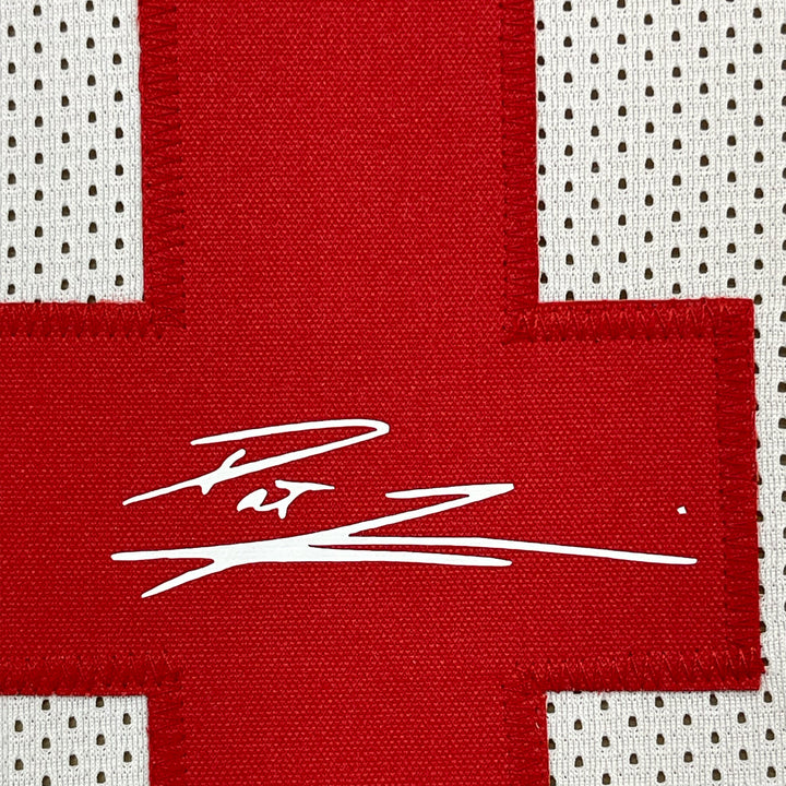 Framed Facsimile Autographed Pat Tillman 35x39 Arizona White Reprint Jersey