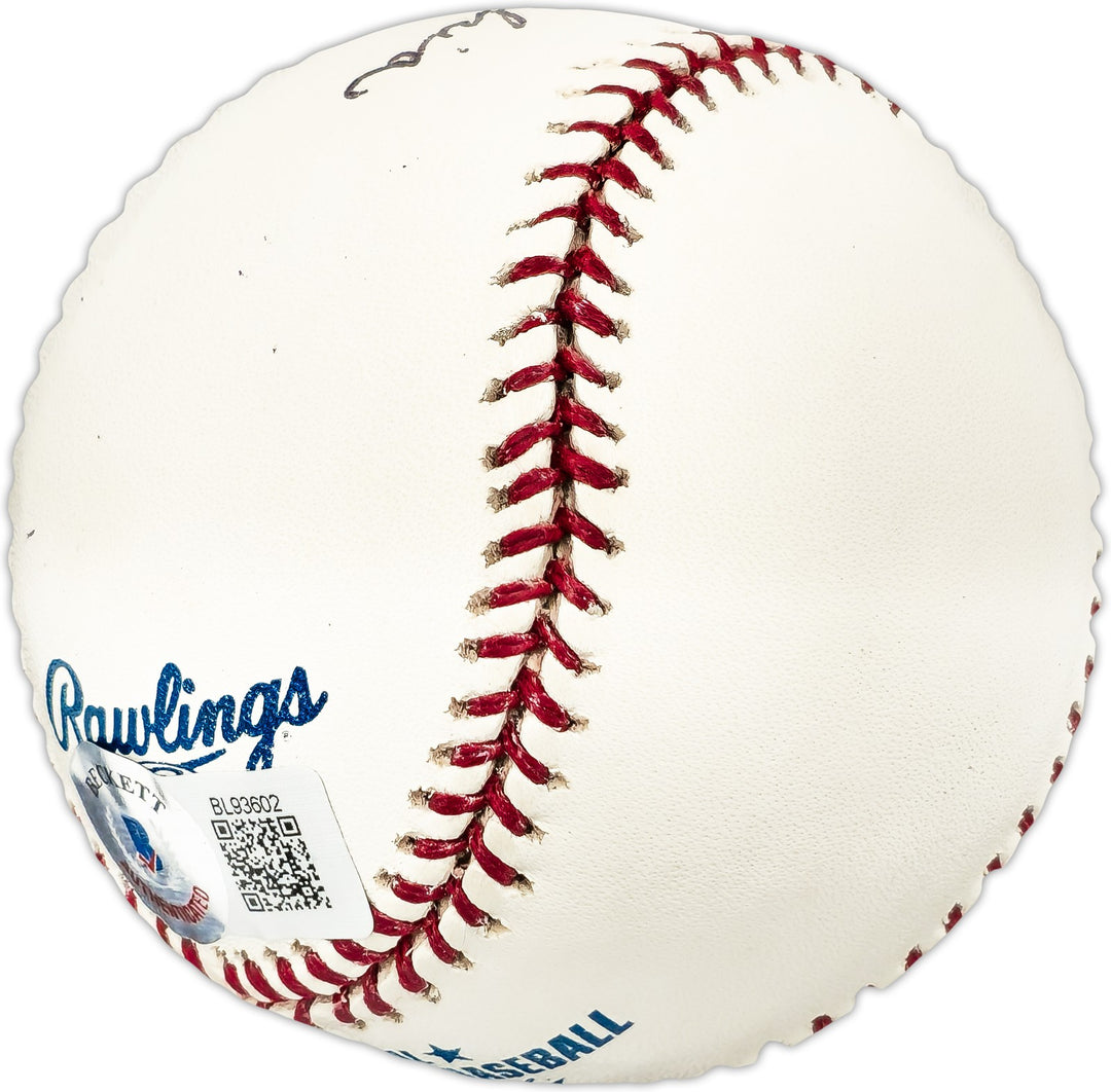 Al LaMacchia Signed Official MLB Baseball Browns, Senators "38384" Beckett QR