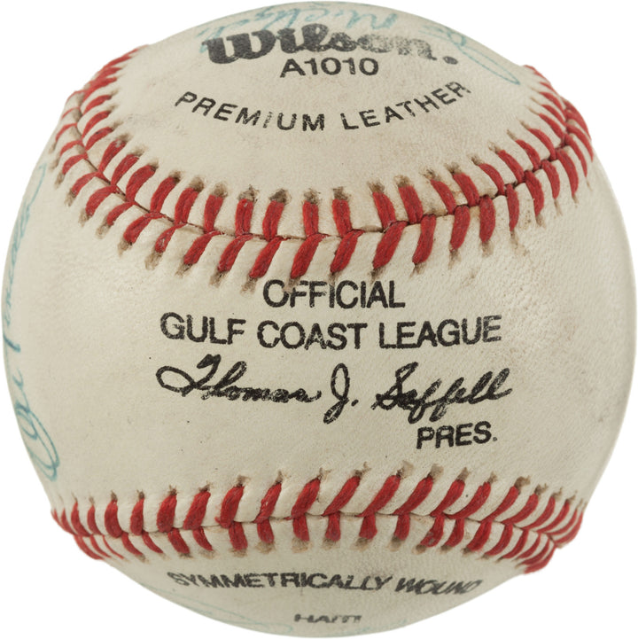 LOU PINIELLA CHRIS SABO SIGNED OFFICIAL GULF COAST LEAGUE BALL CINCINNATI REDS
