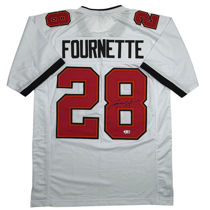 Autographed/Signed Leonard Fournette Tampa Bay White Jersey Beckett BAS COA