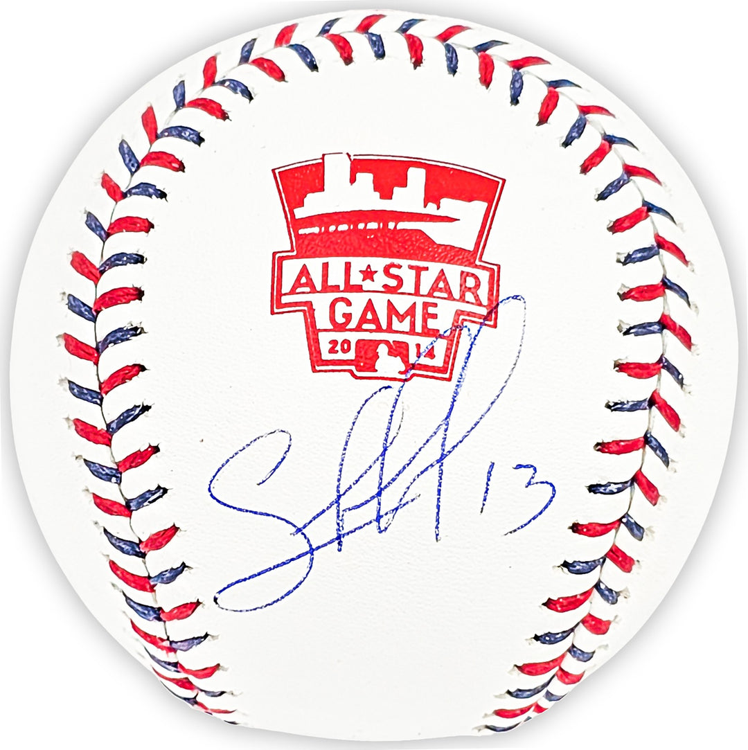 Salvador Perez Auto Official 2014 All Star Game Logo Baseball Royals Beckett