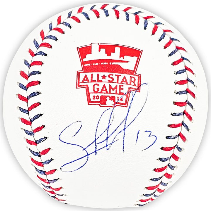 Salvador Perez Auto Official 2014 All Star Game Logo Baseball Royals Beckett