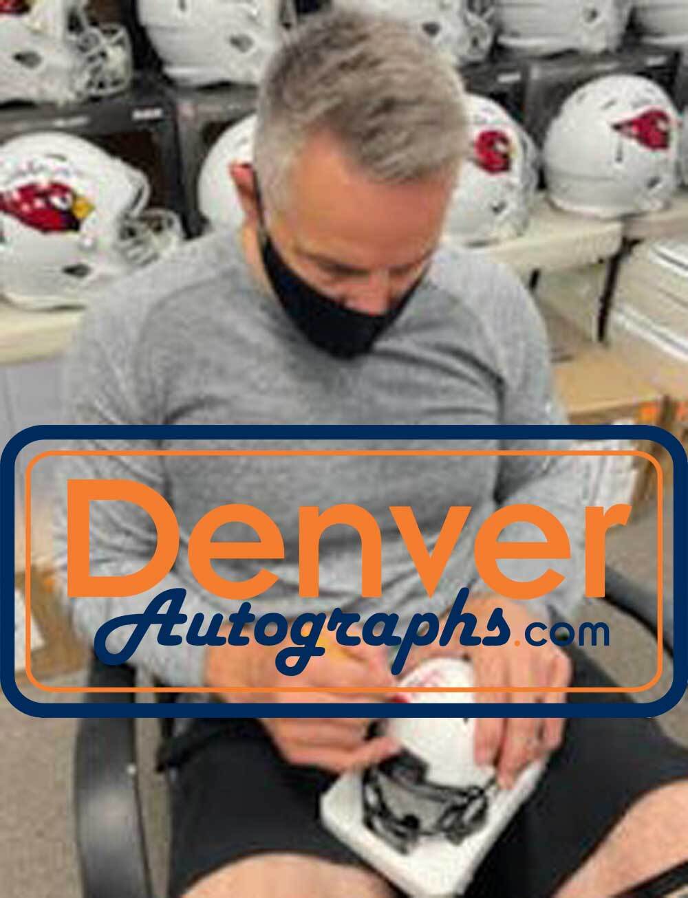 Kurt Warner Autographed/Signed Arizona Cardinals Lunar Mini Helmet BAS 34237