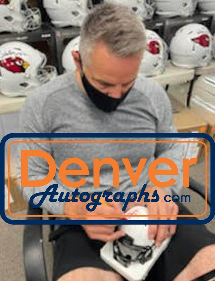 Kurt Warner Autographed/Signed Arizona Cardinals Lunar Mini Helmet BAS 34237