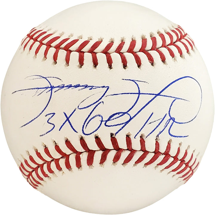 Sammy Sosa Signed Official MLB Baseball Chicago Cubs "3x 60 HR" Beckett BAS