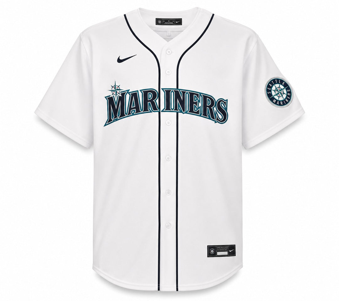 Seattle Mariners Edgar Martinez Signed White Nike Jersey Size XXL Beckett Wit