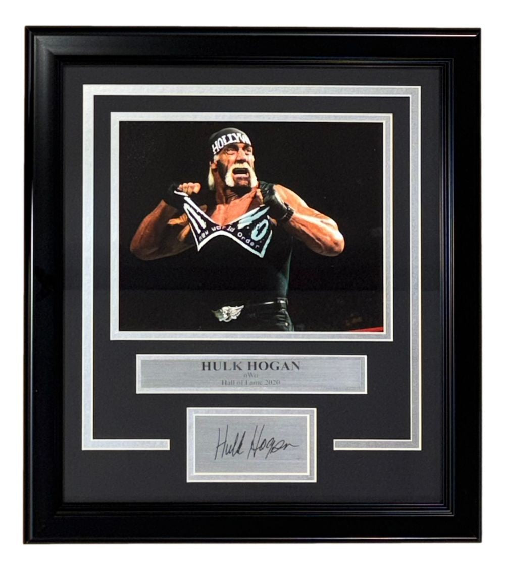 Hulk Hogan Framed 8x10 WWE NWO Photo w/ Laser Engraved Signature