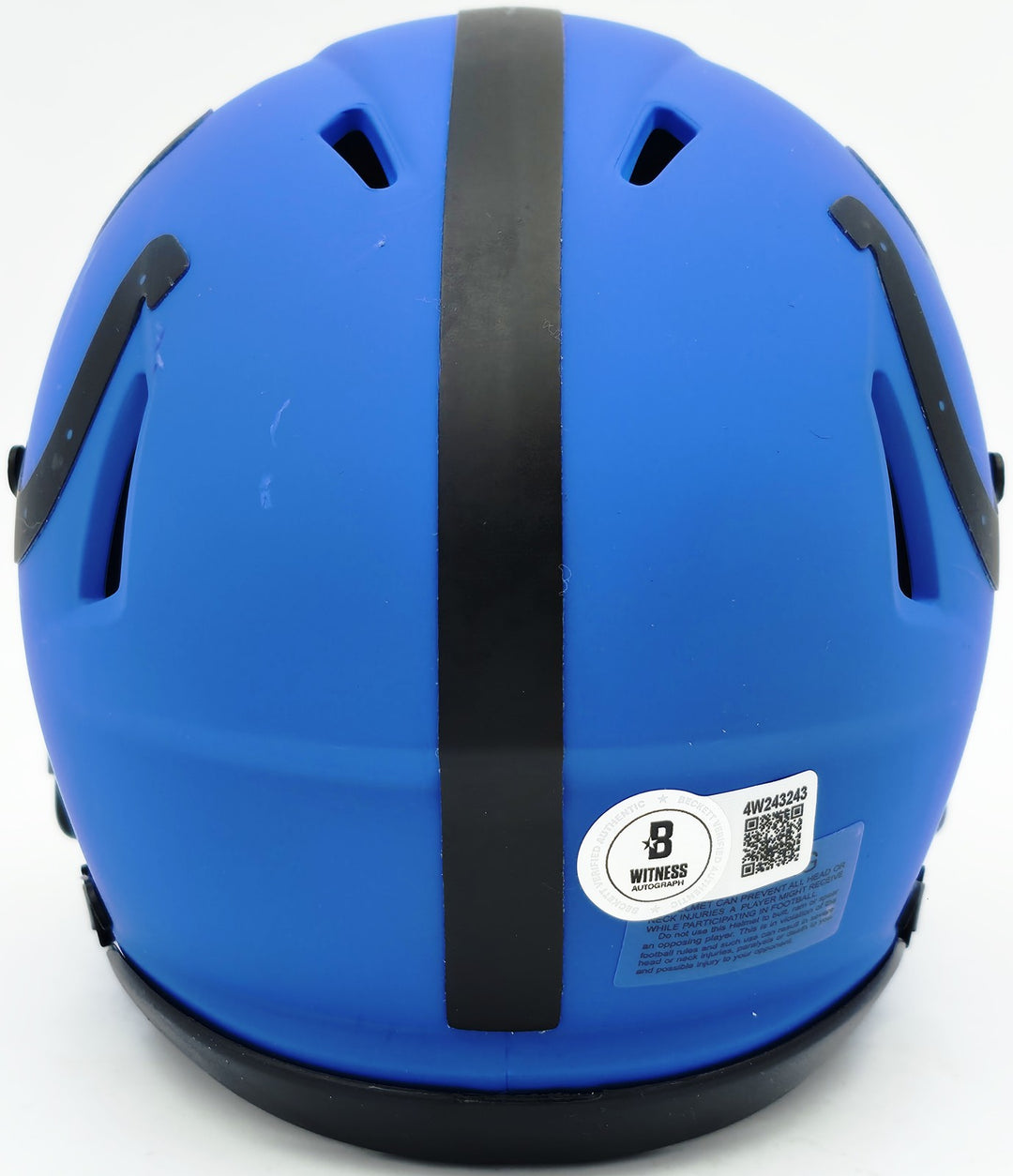 Jonathan Taylor Auto Signed Colts Rave Blue Speed Mini Helmet Beckett Witness