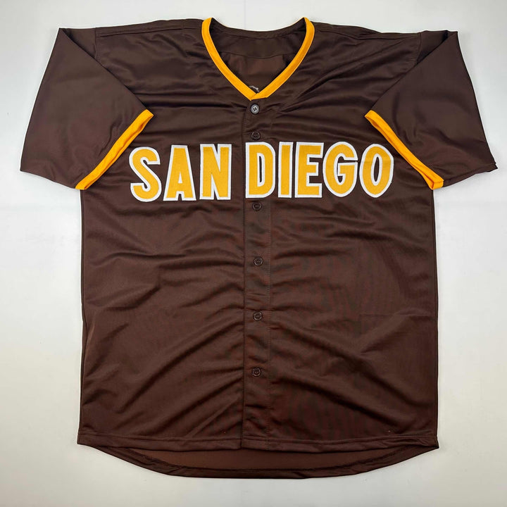 Facsimile Autographed Fernando Tatis Jr. San Diego Brown Reprint Auto Jersey XL