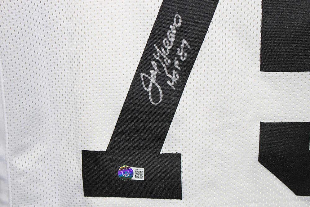 Joe Greene Autographed/Signed Pro Style White XL Jersey HOF Beckett 35508