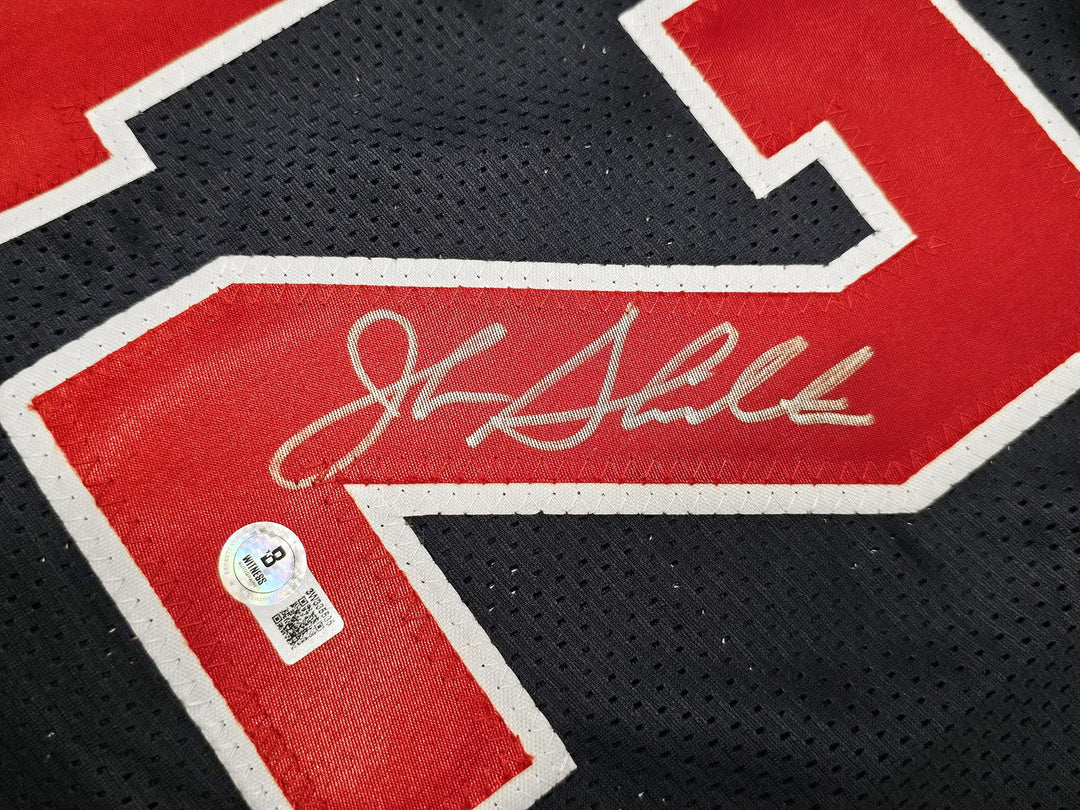Team USA John Stockton Autographed Blue Jersey Beckett BAS Witness