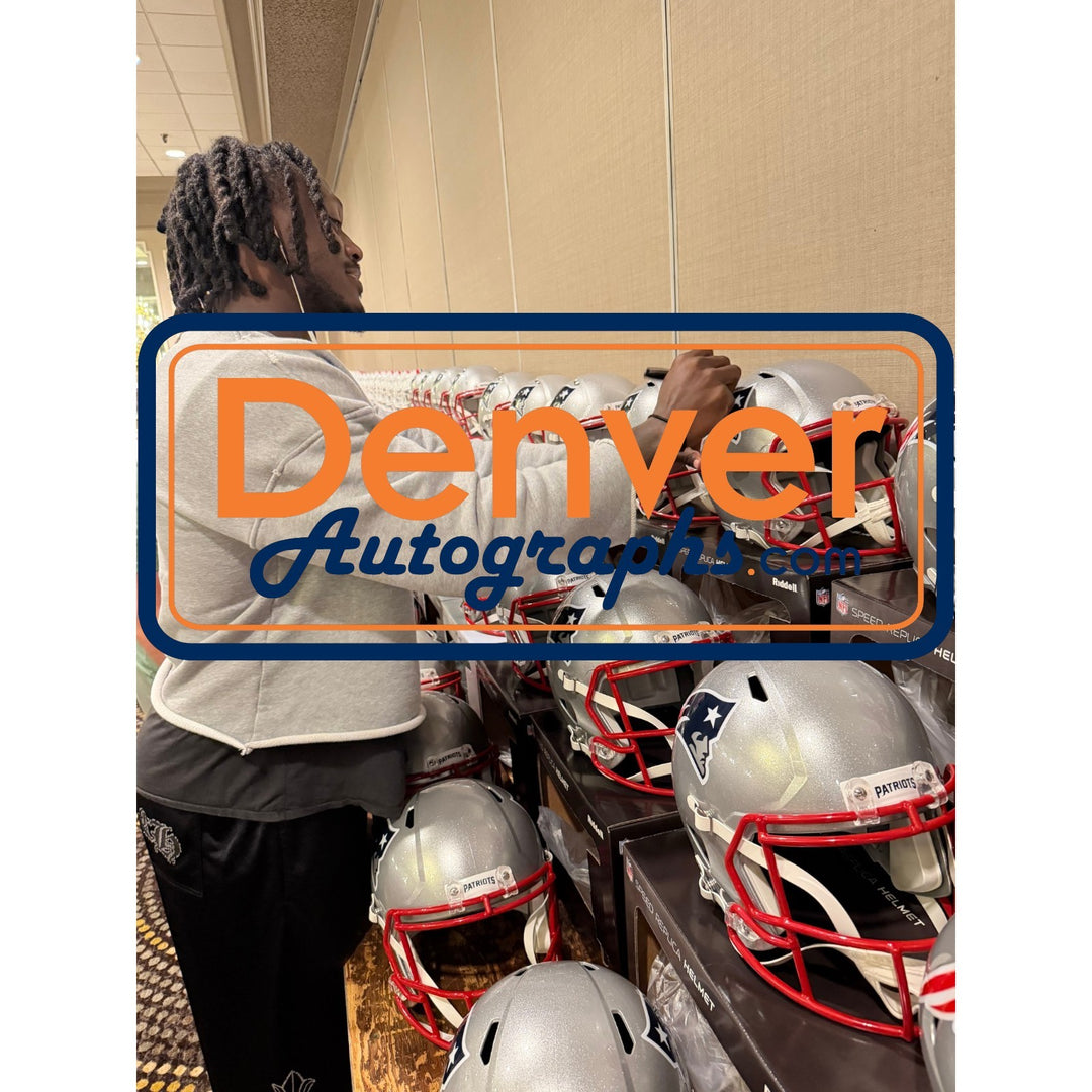 AJ Brown Signed New England Patriots F/S Helmet Beckett Witnessed 57977
