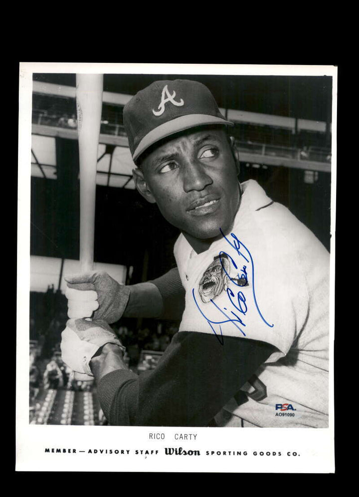Rico Carty PSA DNA Signed 8x10 Wilson Staff Photo Autograph Braves