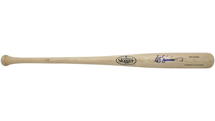 Ted Simmons Auto Blonde L Slugger Pro Stock Baseball Bat Cardinals Beckett