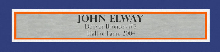 Denver Broncos John Elway Signed Framed White Jersey Beckett BAS Witness