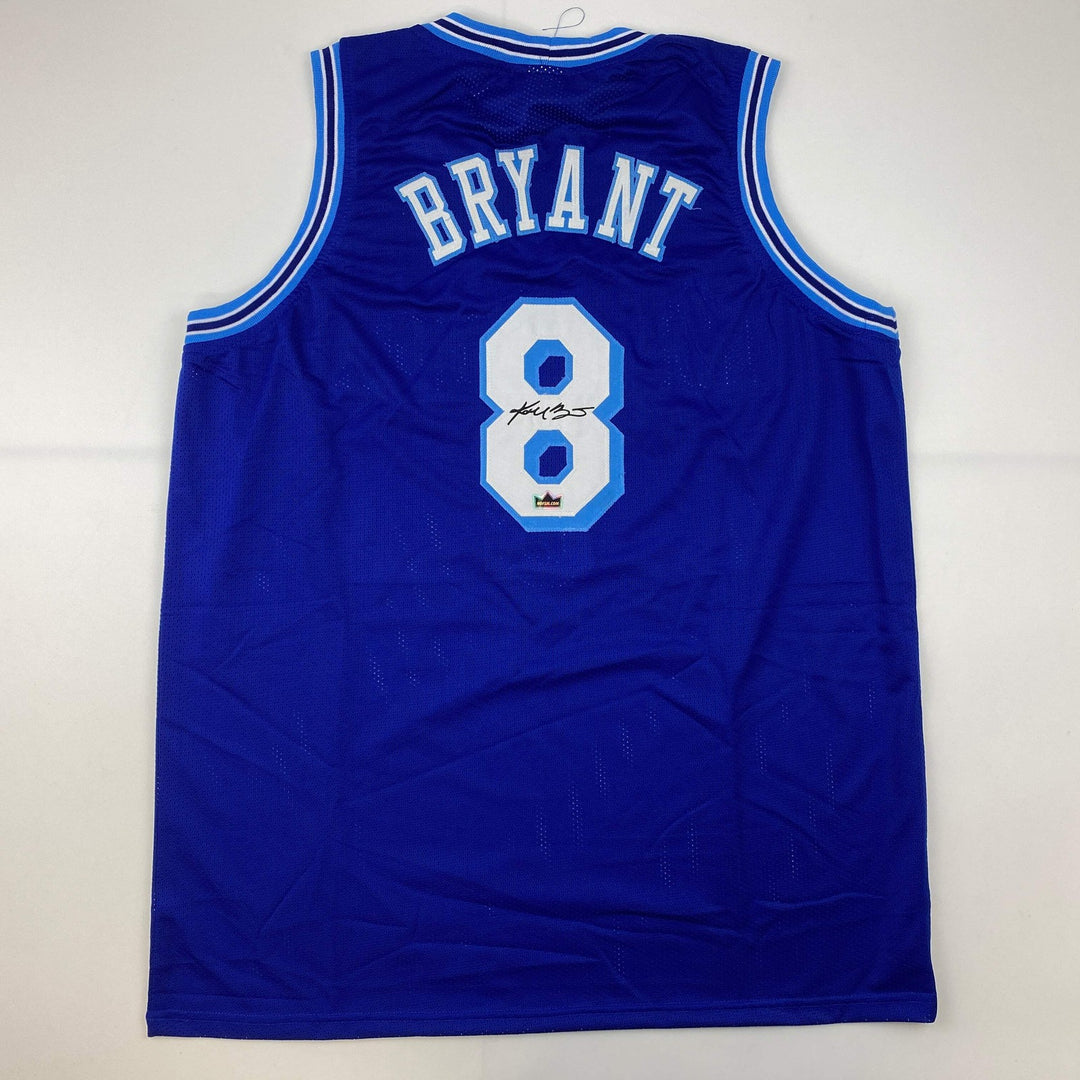 Facsimile Autographed Kobe Bryant #8 Los Angeles LA Blue Jersey Size Men's XL
