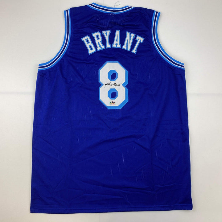 Facsimile Autographed Kobe Bryant #8 Los Angeles LA Blue Jersey Size Men's XL