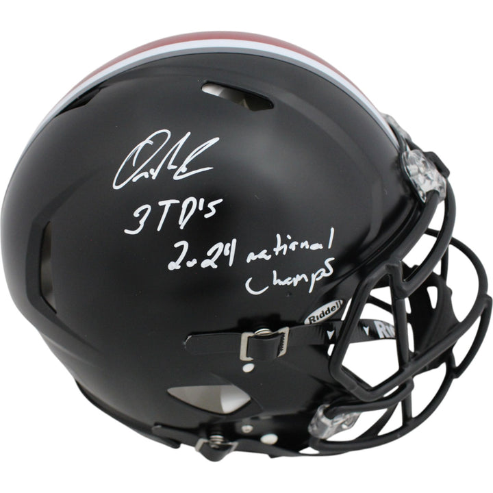 Quinshon Judkins Autographed\ Ohio State Buckeyes Pro Helmet 2 Ins Beckett 49643