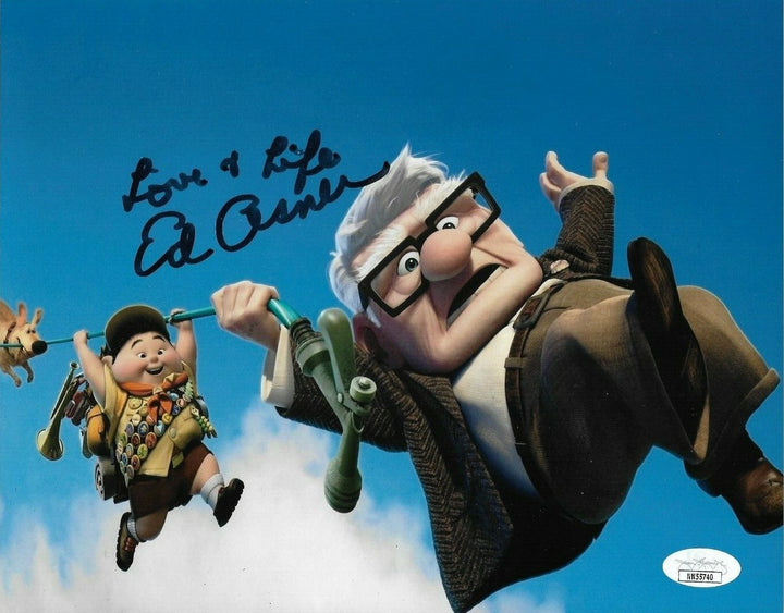 ED ASNER SIGNED AUTOGRAPHED UP 8x10 PHOTO DISNEY PIXAR CARL JSA B