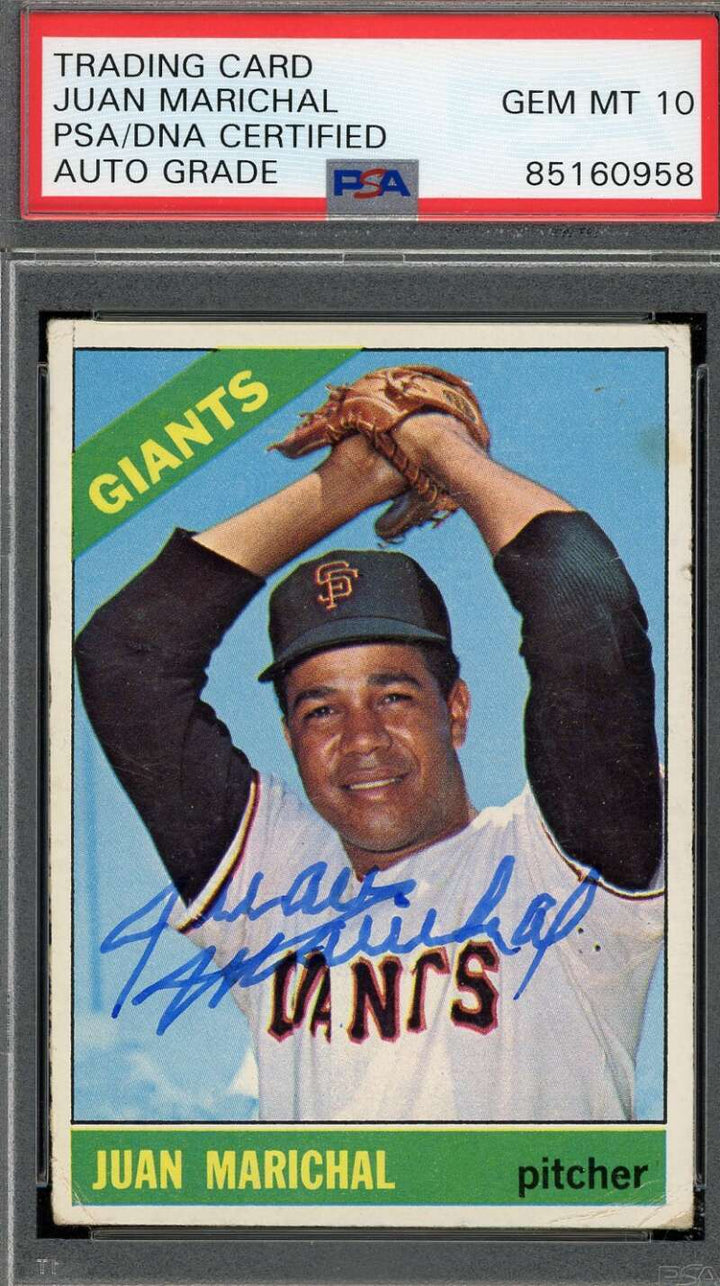 Juan Marichal Gem Mint 10 PSA DNA Signed 1966 Topps Autograph