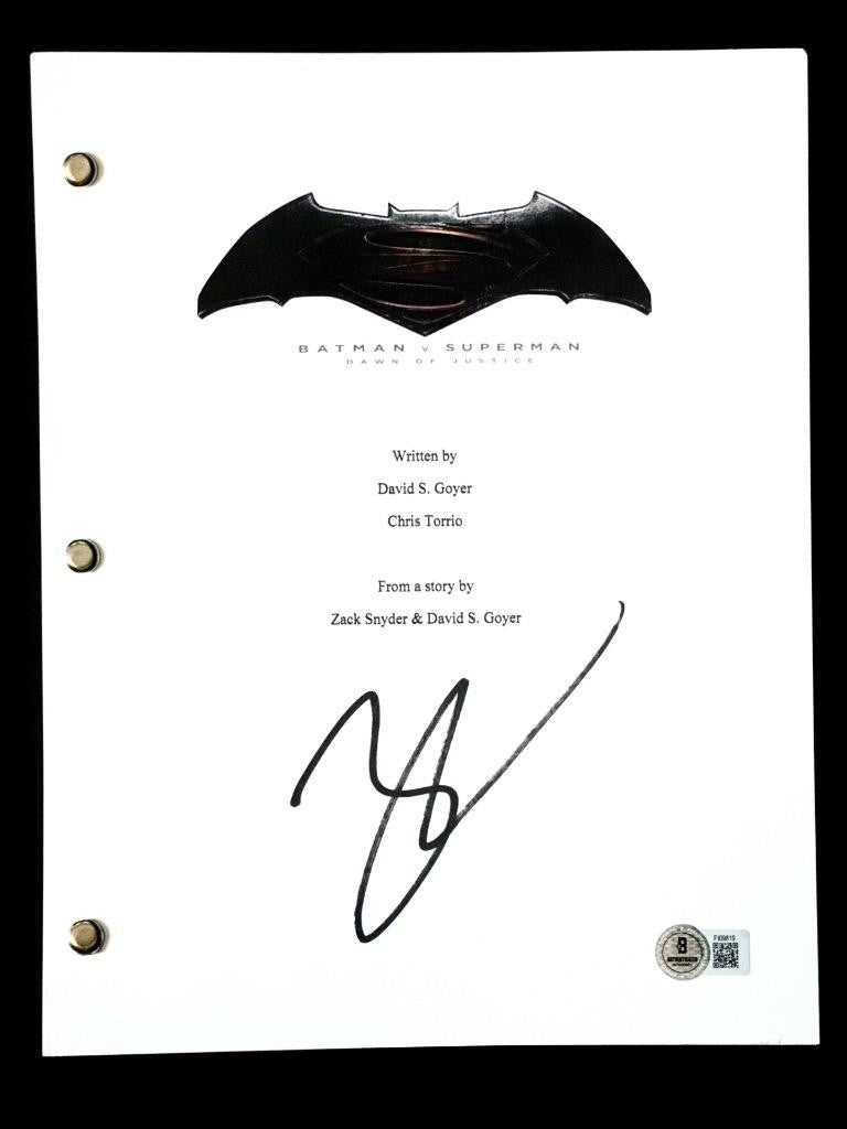 Zack Snyder signed Batman v Superman movie script autograph (E) ~ Beckett BAS