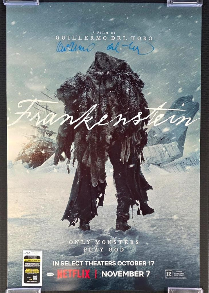 Guillermo Del Toro signed Frankenstein 27x40 Photo Poster autograph (A) ~ JSA