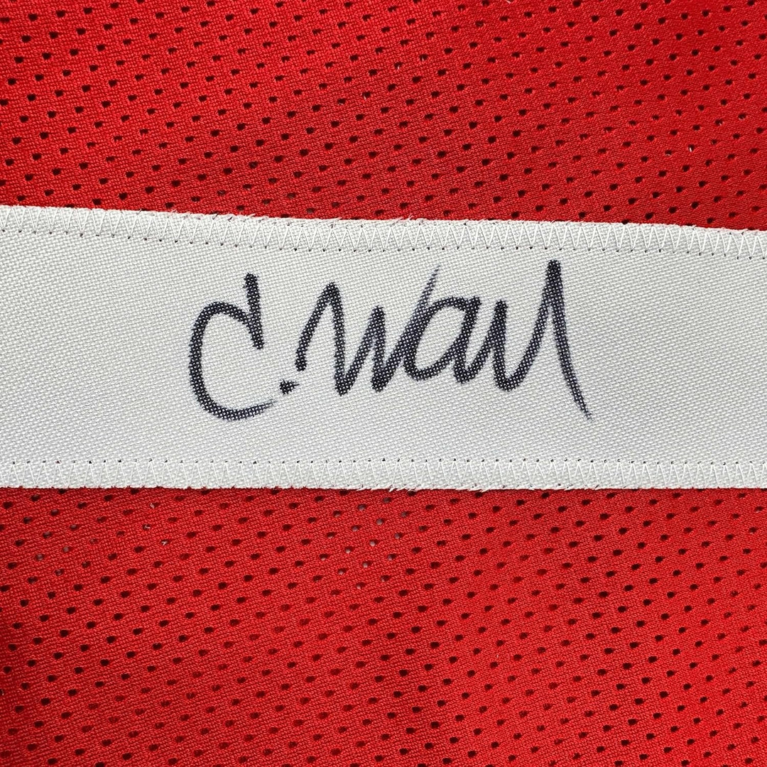 Framed Signed Charvarius Ward 35x39 San Francisco Red Jersey COA