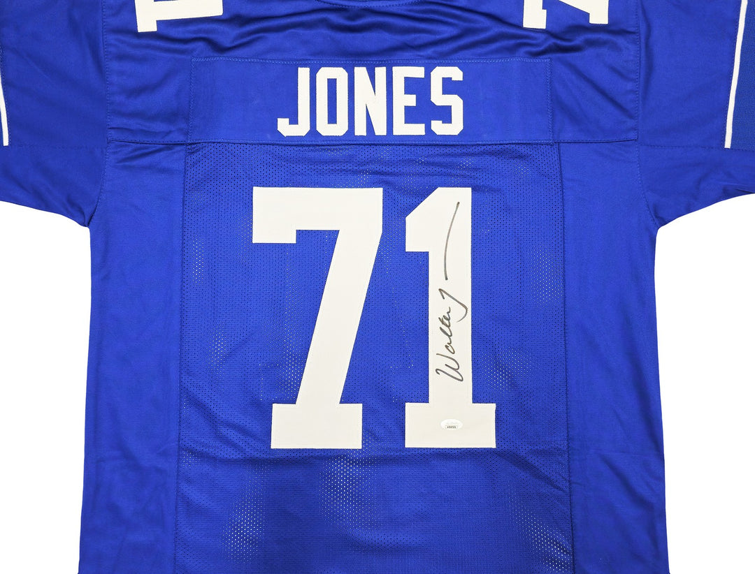 Seattle Seahawks Walter Jones Autographed Signed Blue Jersey JSA