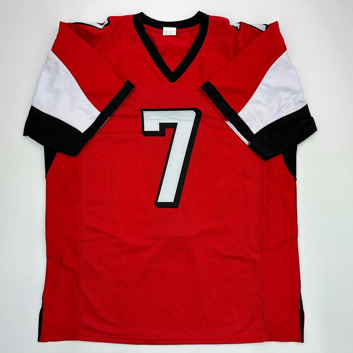 Facsimile Autographed Michael Mike Vick Atlanta Red Reprint Jersey Size Men's XL