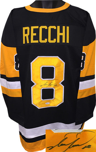 Mark Recchi signed Black TB Custom Stitched Pro Hockey Jersey #8 XL- JSA Holo