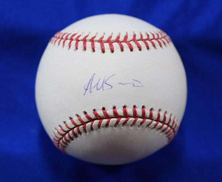 Alfonso Soriano Mounted Memories Coa Autograph Major League OML Signed Baseball