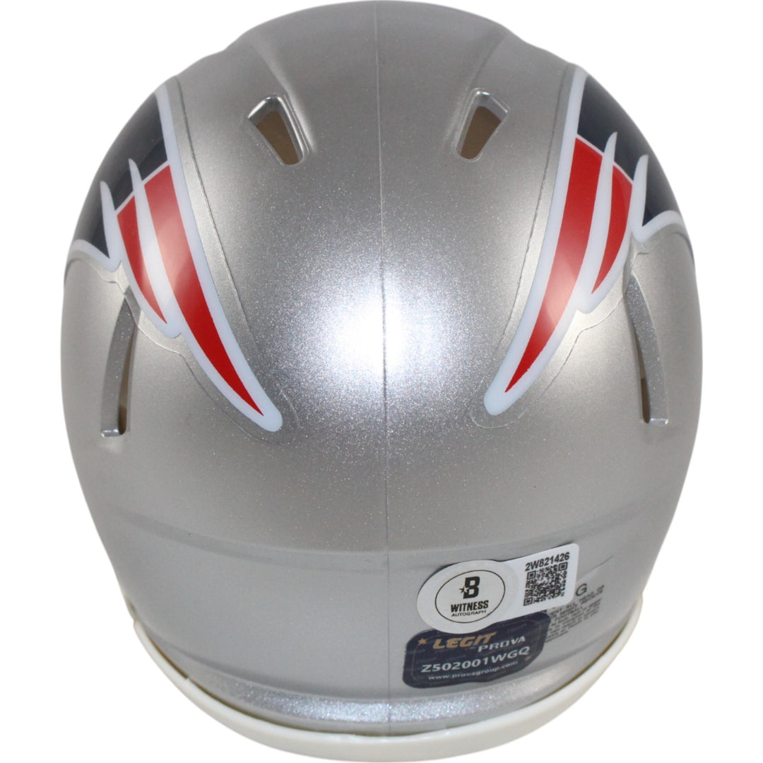 Christian Gonzalez Autographed New England Patriots Mini Helmet Beckett W 50846