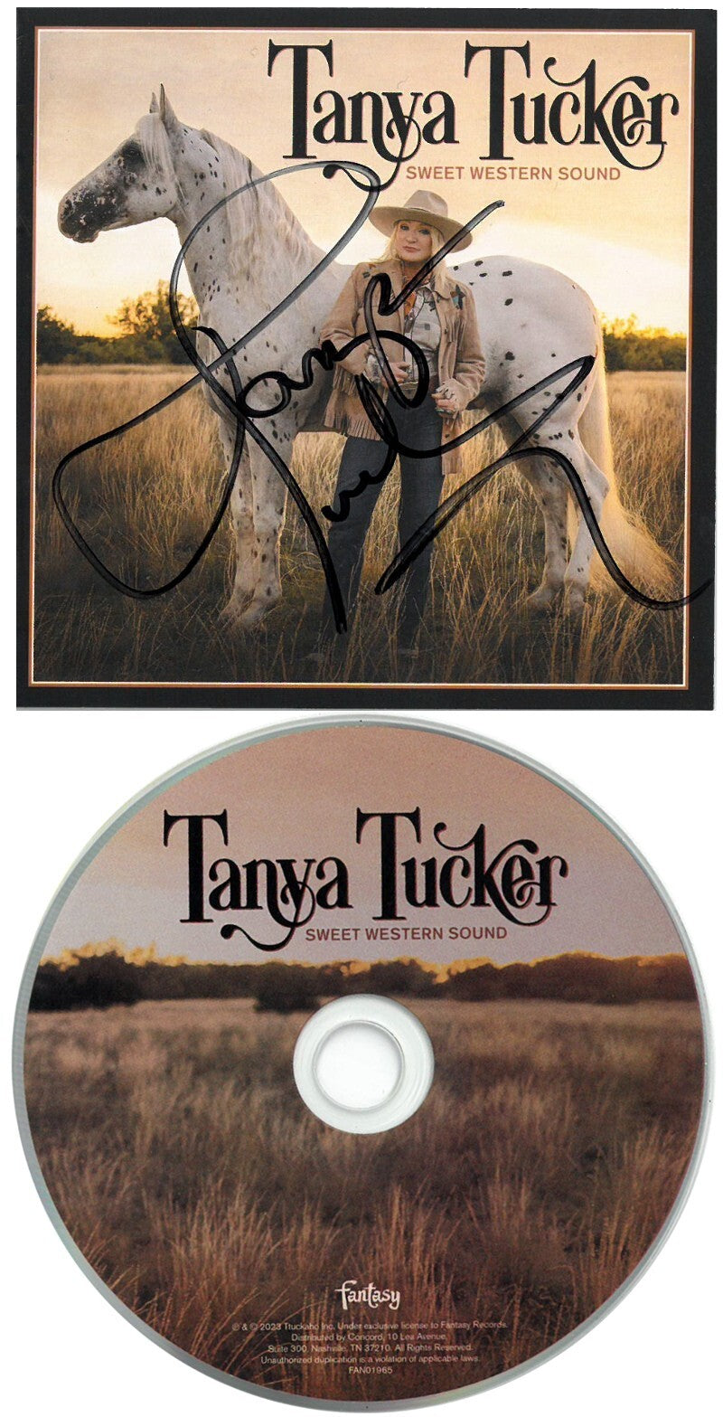 Tanya Tucker signed 2023 Sweet Western Sound Album Cover Booklet w/CD- COA