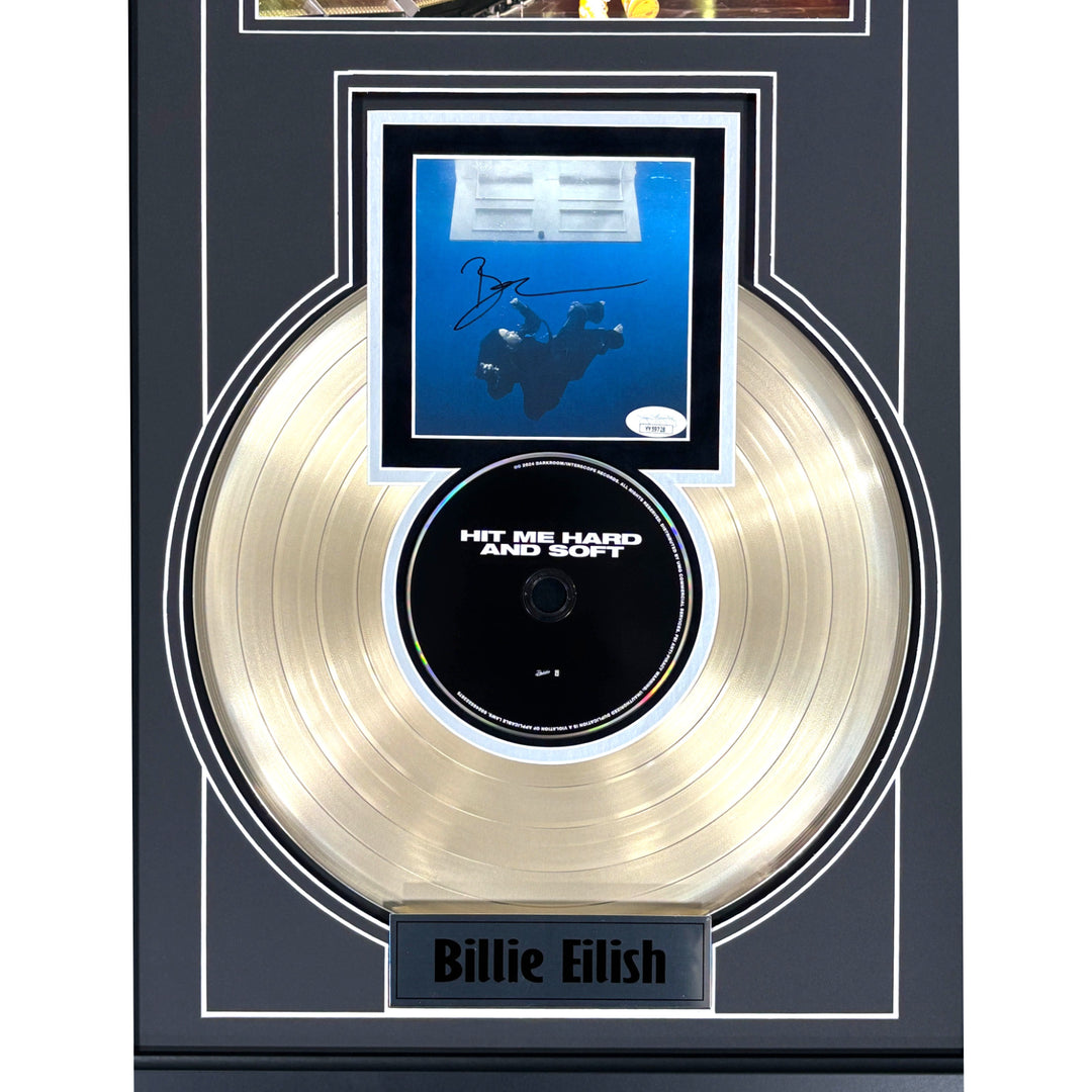 Billie Eilish Signed Hit Me Hard And Soft CD Album Gold Record Framed JSA Auto