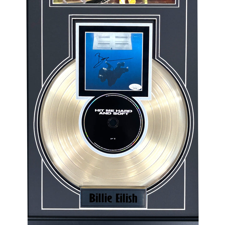 Billie Eilish Signed Hit Me Hard And Soft CD Album Gold Record Framed JSA Auto
