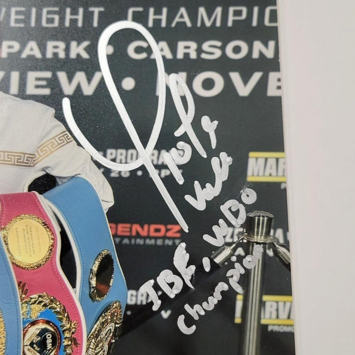 Yokasta Valle signed "IBF WBO Champion" Boxing 8x10 photo autograph Beckett BAS