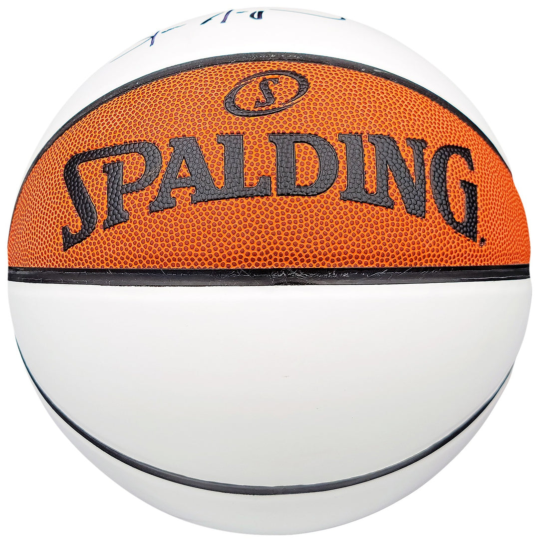 Shawn Kemp Signed Official Spalding White Logo Basketball Supersonics MCS Holo