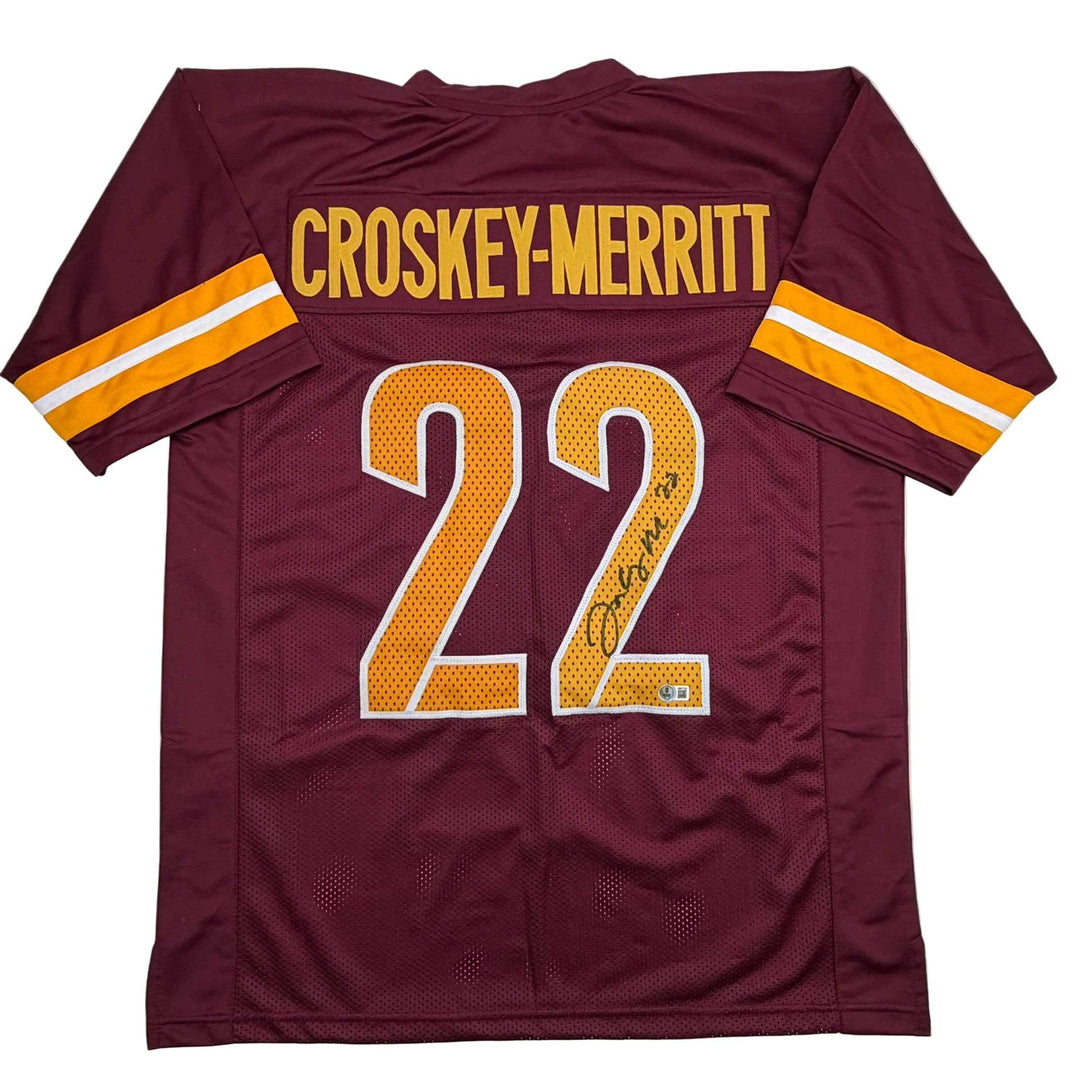Autographed/Signed Bill Jacory Croskey-Merritt Washington Jersey Beckett BAS COA
