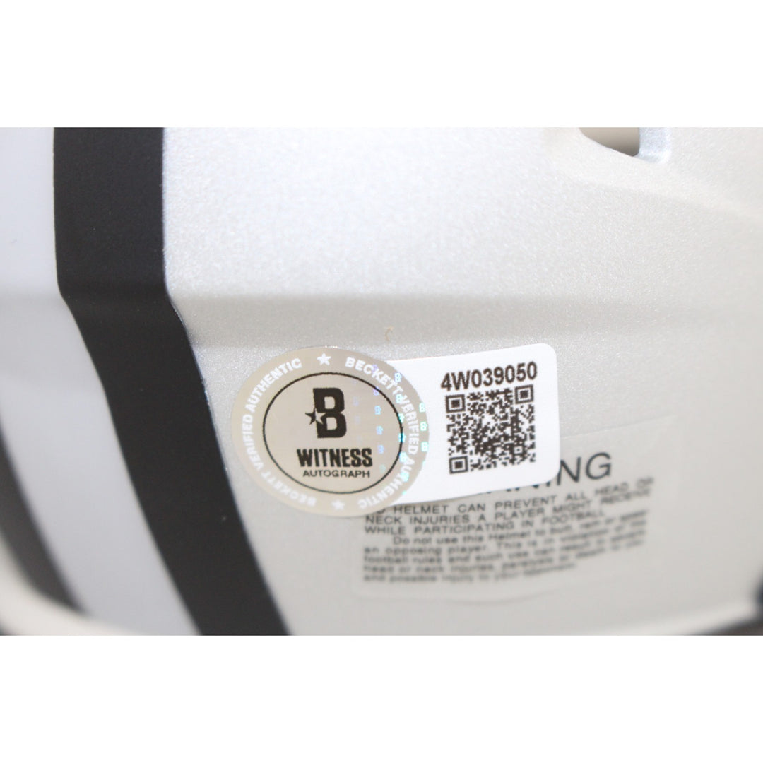 Roger Staubach Autographed Dallas Cowboys Mini Helmet Rave Beckett Witness 53207