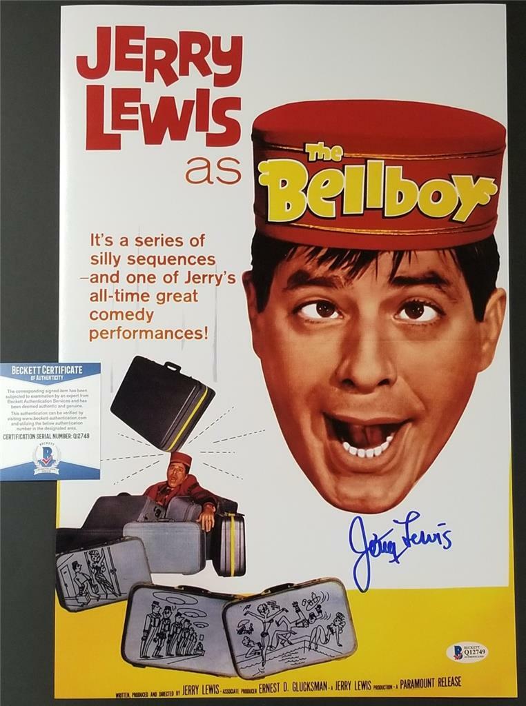 Jerry Lewis signed 11x17 Photo The Bellboy Actor Autograph ~ Beckett BAS COA